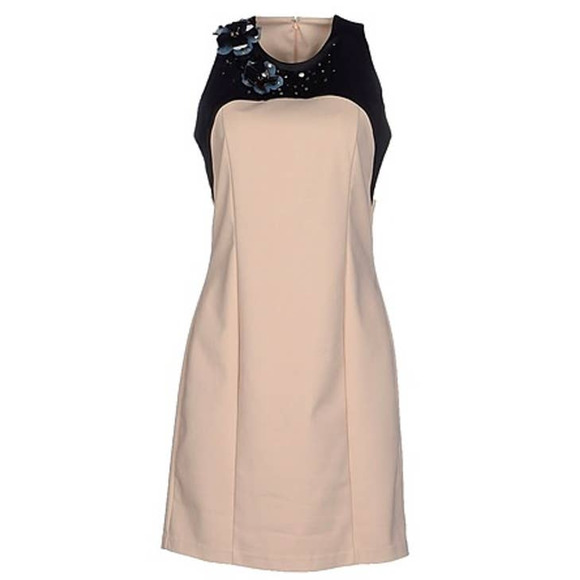 Amen Dresses & Skirts - AMEN Beige and Black Embellished Fitted Dress